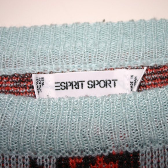ESPIRIT SPORT VINTAGE 1980'S OVERSIZED SWEATER MEDIUM - Picture 4 of 5
